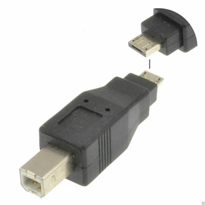 USB B Type Male Printer to Micro A Type male Plug Converter Adapter - Image 1 of 4