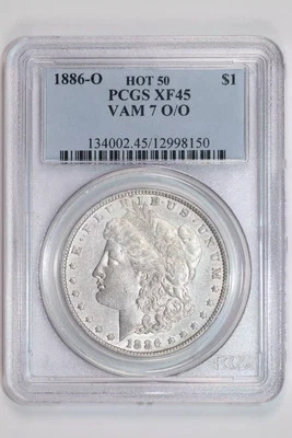 1886-O VAM-7 "O/O" HOT 50 MORGAN DOLLAR PCGS XF45 - Image 1 of 2