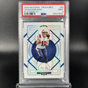 Julian Edelman 2020 Panini National Treasures #68 Platinum 1/1 One Of One PSA 9 - Bild 1 von 2