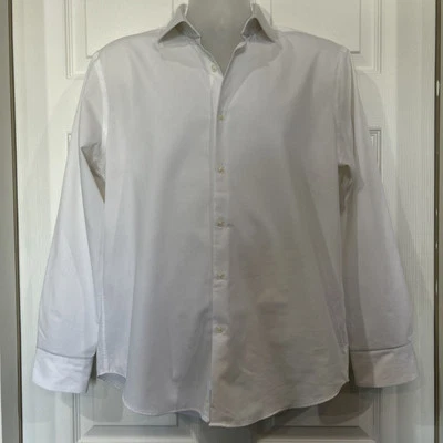 Nordstrom 男式 16 32-33 白色 Tech 智能额外装饰版型弹力正装衬衫 — 第 1/4 张图片