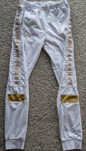 PANTALONES DEPORTIVOS KAPPA Talla Pequeña - Entrenamiento Activo - Blanco Dorado UNI-SEX - Imagen 1 de 3