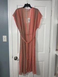 Vestido Blue Island Beach Cover Up Rosa Sin Mangas Talla Grande 51" Largo - Imagen 1 de 6