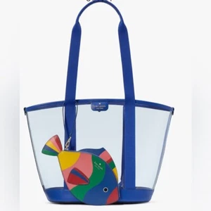 NEW Kate Spade What A Catch Clear Fish Tote & Pouch $369 - Picture 1 of 11