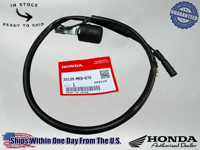 Conjunto de interruptor de parada Honda OEM 2002-2009 CRF250R CRF450R 35130-MEB-670 - Imagem 1 de 4