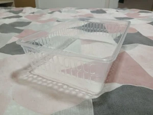 Small Plastic Storage Basket Clear Transparent - Picture 1 of 5