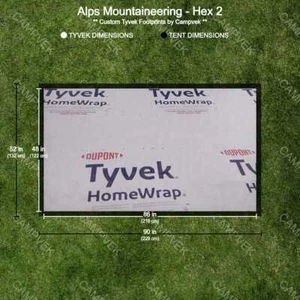 Tyvek Footprint for the Alps Mountaineering Hex 2 Tent - Picture 1 of 2