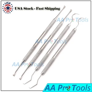 4 Pet Tooth Scaler and Scraper Set Pet Teeth Cleaning Tartar Remover Dogs Cats - Picture 1 of 3