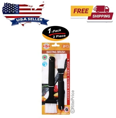 Pastry Brush (2 Count) Nylon Bristle for Basting, Baking, Cooking Food (1 Pack) - Image 1 of 4