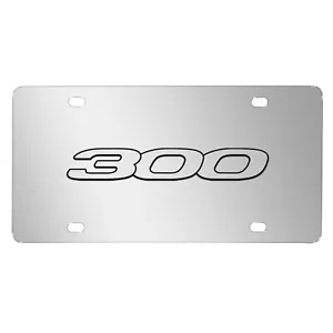 Espejo con logotipo 3D de Chrysler 300 cromo acero inoxidable placa de licencia - Imagen 1 de 5