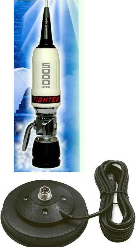 CB ANTENNA SIRIO PERFORMER WHITE ANGELS FIGHTER P 5000 + MAG MOUNT 145mm