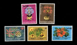 SIERRA LEONE 1964 Sc C37-C41 MNH CPLT Set Surcharge Overprint Air Mail Stamps * - Picture 1 of 2