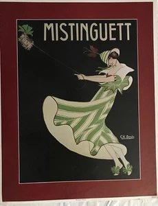 HERMOSO PÓSTER IMPRESO ART DECO VINTAGE RARO DE G K BENDA MISTINGUETT - Imagen 1 de 1