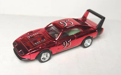 Johnny Lightning Polar Lights Thunderjet Dodge Daytona Jasoncash 95 Chrome red - Image 1 of 3