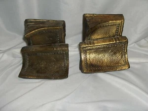 Sujetalibros Philadelphia Mfg de colección extremos de libros usados acabado metálico dorado BONITO - Imagen 1 de 11