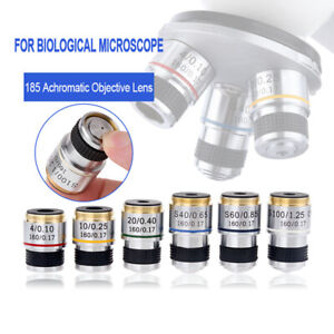 4x 10x 20x 40x 60x 100x 185 Achromatic Objective Lens for Biological Microscope