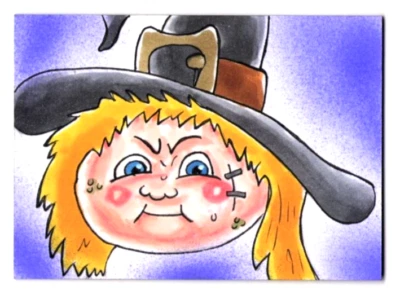 2023 Island Dreams Island Nightmares Rickey Kipfer Sketch Card GPK WEIRD WENDY - Image 1 of 2