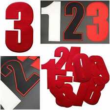 22cm Extra Large Number Patch Patches Iron on / Sew Alphabet Embroidery Clothes