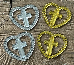 Corazón Cruz Adorno Favores Acrílico Dije Motivos Confeti Regalo Extendido - Imagen 1 de 4
