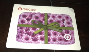 2011 TARGET GIFT CARD PURPLE MUMS FLOWERS PRESENT COLLECTIBLE NO VALUE NEW - Picture 1 of 1