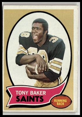 Tony Baker 1970 Topps #243 RC New Orleans Saints Card - Image 1 of 2