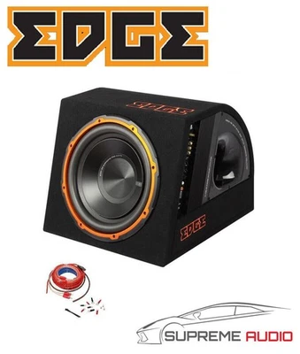 Edge 10 Inch EDB10A Active 750W Subwoofer Sub Bass Box Enclosure + Wiring Kit - Image 1 of 4