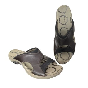 Merrell Palmetto Brown Leather Comfort Slip On Sandals Women Size 11 Performance - Picture 1 of 11