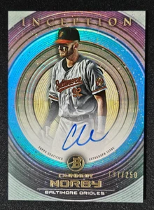 Connor Norby 2022 Bowman Inception Prospect Auto /250 PA-CN Baltimore Orioles - Picture 1 of 2