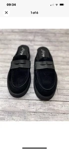 FREE PEOPLE SCHWARZE WILDLEDER PANTOLETTE 39/9 NEU - Bild 1 von 5
