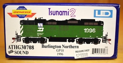 Athearn Genesis Tsunami 2 LED ATHG30708 Sound Burlington Northern GP18 #1996 Foto 1 de 4