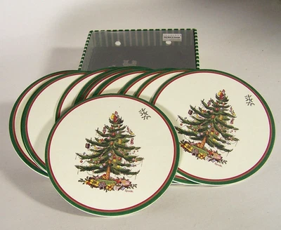 Spode Christmas Tree Paper Coasters Set of 11 Paper Coasters Original Box - Image 1 of 4