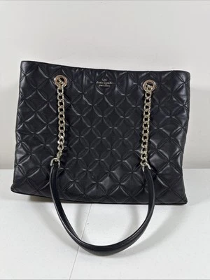 Kate Spade Carey выстеганная кожа большая сумка с короткими ручками цепочка через плечо (едва б/у!) - Изображение 1 из 4