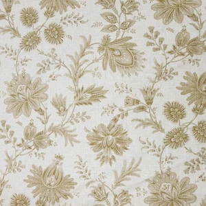 Mill Creek SAKARI Floral CAMEL Home Decor Linen Drapery Pillow Sewing Fabric BTY - Picture 1 of 8