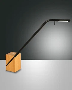 Fabas Luce LED Lámpara De Escritorio Viktor 3385-30-101 Madera Natural / Negro - Imagen 1 de 3