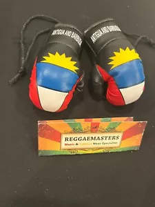 Antigua &Barbuda Flag Mini Boxing Gloves -HANG IN YOUR CAR- ROOTS & CULTURE - Picture 1 of 1