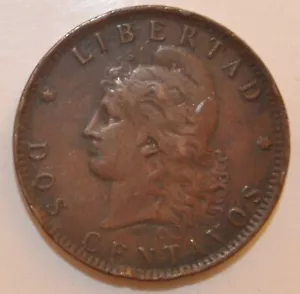 1892 2 Centavos Argentina Lot 102 - Picture 1 of 2