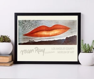 Man Ray Poster Lips Art Print Anatomy - Retro Man Ray Lips Exhibit Poster 20x24" - Picture 1 of 4