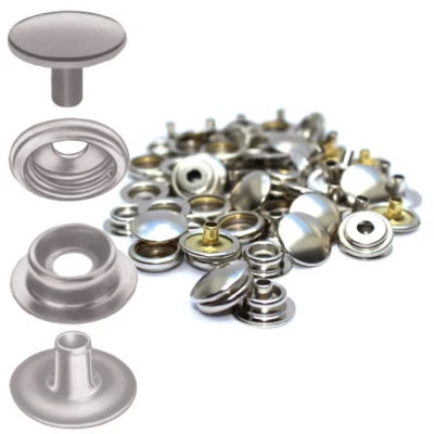 DURABLE DOT 40 teiliges Druckknopf Set mit Schraube Persenning Plane Verdeck Boot Nähfrei