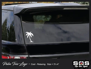 Palm Tree window lettering windshield graphics vinyl decal funny beach surfing - Picture 1 of 2