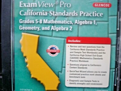 ExamView Pro California Standards Practice Grades 5-8 Mathematics/Algebra - Image 1 of 2