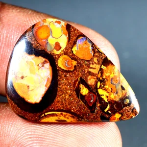 13.35 ct  Pear Cabochon (25 x 19 mm) Multi Color Australian Koroit Boulder Opal - Picture 1 of 1