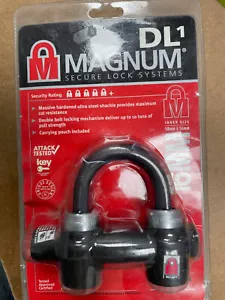Magnum 16mm Hardened Steel Shackle Lock - 5 Keys, Garage, Motorbike, Campervan.. - Picture 1 of 3