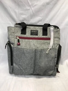 Eddie Bauer First Adventure Diaper Bag Travel Tote Heather Grey Black - Picture 1 of 8