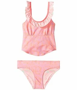 Bowie X James Dream Catcher Tankini Set Girls sz 4 / 5 Coral UPF 50 - Picture 1 of 3