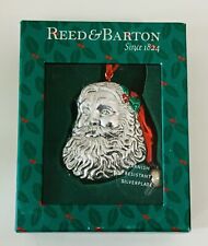 Vintage Reed & Barton Christmas Ornament Santa with Jingle Bell Mint In Org Box