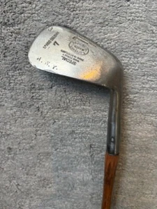 Tom Stewart line face 7 Spade Mashie hickory shaft golf club - Bild 1 von 5