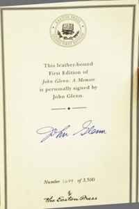 JOHN GLENN A MEMOIR Easton Press Signed Hardcover + CDs Fine - Picture 1 of 3