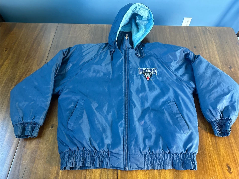 Maine Black Bears Fans Gear Winter Jacket Size Large Vintage - Image 1 of 4