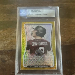 Pete Crow-Armstrong 2020 Leaf Draft Rookie Card 1/1 Portrait ProProduction Proof - Picture 1 of 4