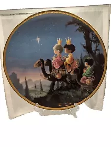 Precious Moments They Followed The Star Plate 19912 Edizione Limitata Targa #0929D - Foto 1 di 2