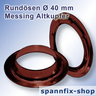 100 Pezzo Occhielli Ø 40 MM Ottone Vecchio Rame Camion Piano Tout Bandierina - Immagine 1 di 3